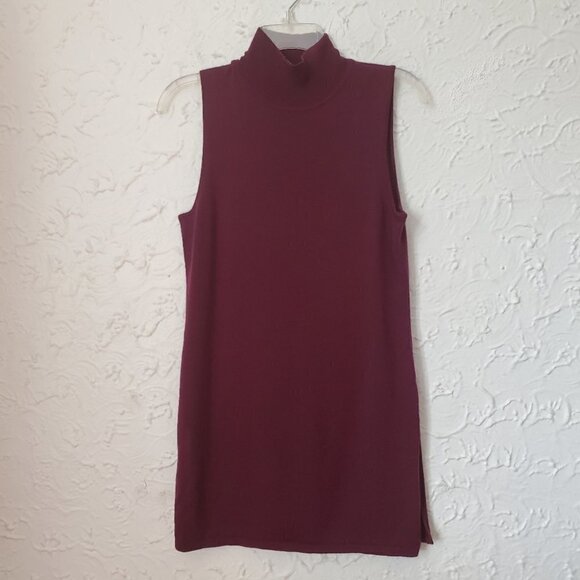 Lord & Taylor Sleeveless Merino Wool Tunic Sweater - Picture 3 of 7